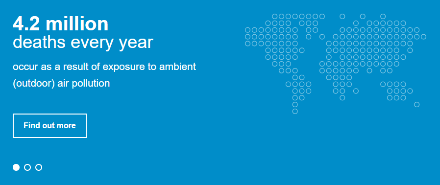 WHO infographic on air pollution