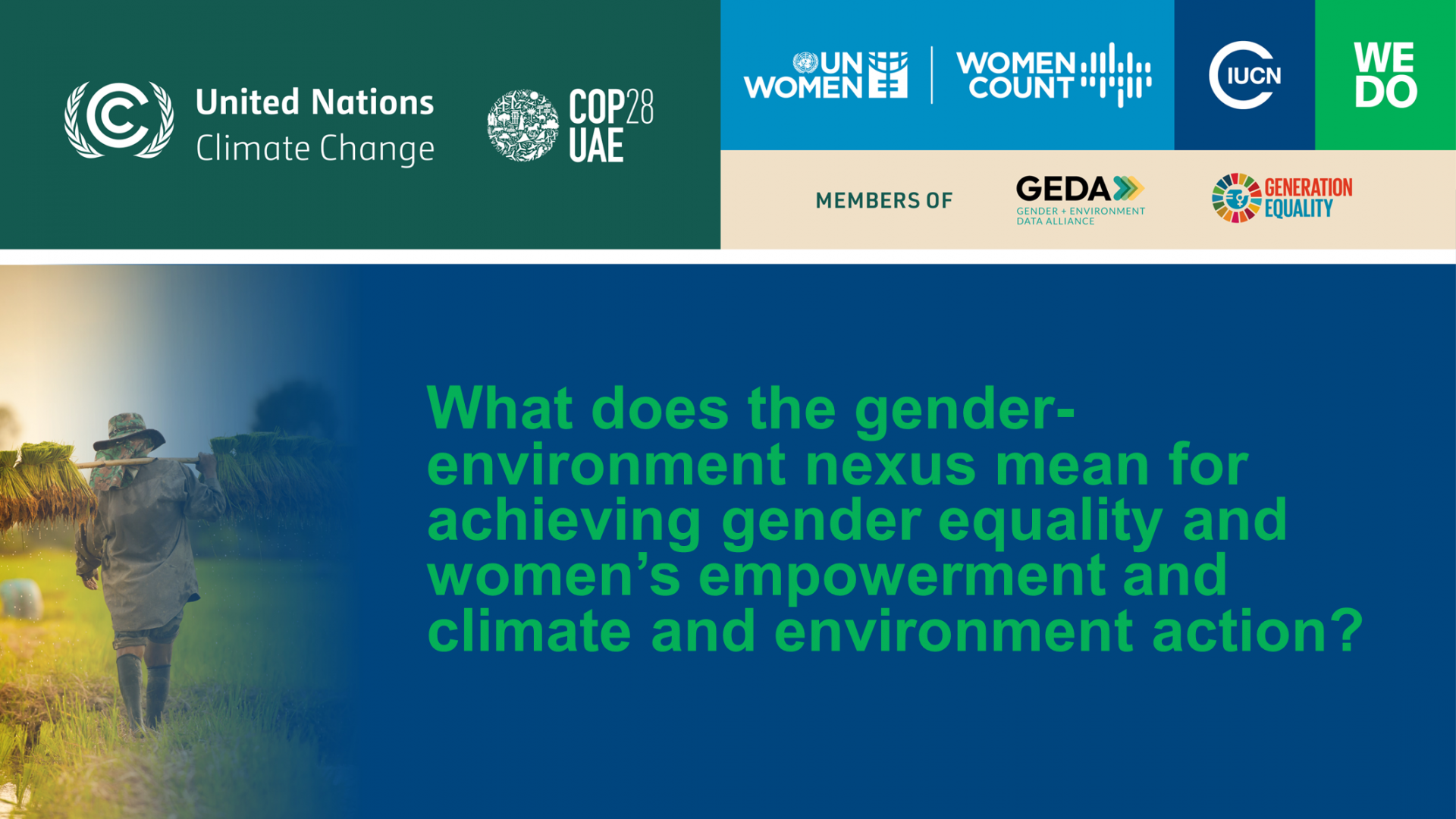 Gender and Environment Data Conference