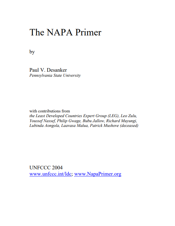 NAPA Primer Cover