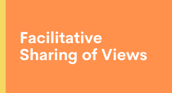 Facilitative sharing of views card