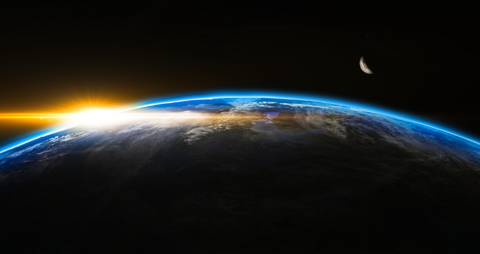 Earth with sunrise