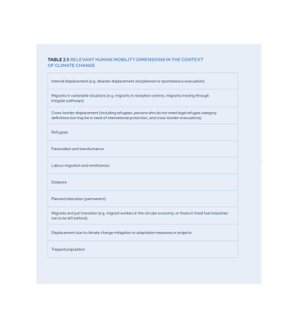 Relevant human mobility dimensions in the context of climate change_new