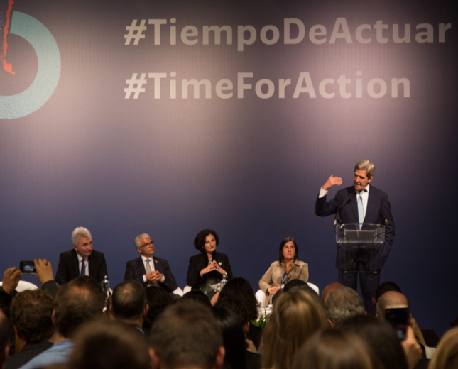 Picture of John Kerry at ACE HL event at COP25