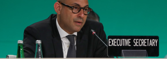 UN Climate Change Executive Secretary Simon Stiell at COP28.